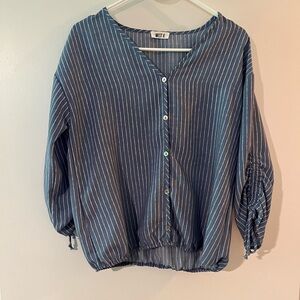 Blue Striped Blouse by West